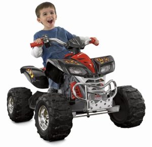 Power Wheels Kawasaki: ATV, Black & Barbie KFX. Toddler Quad